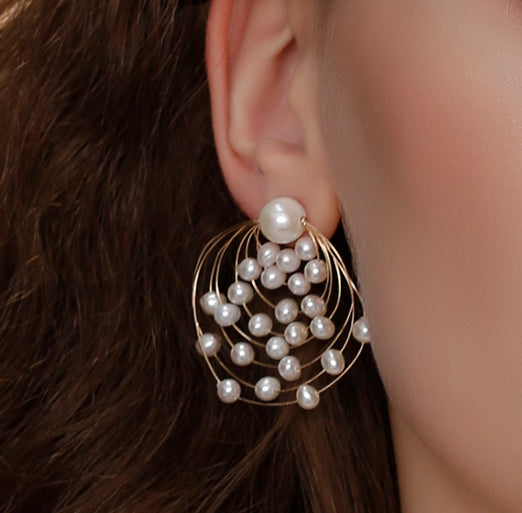 COCO Kim Circle Series Planetary orits stud earrings