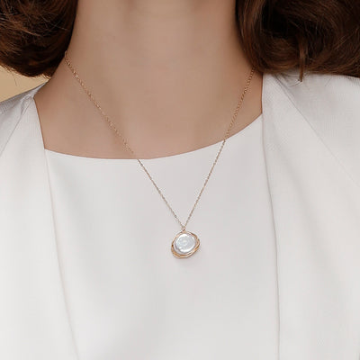 COCO Kim Classic Filigree Series  Coin pearl necklace