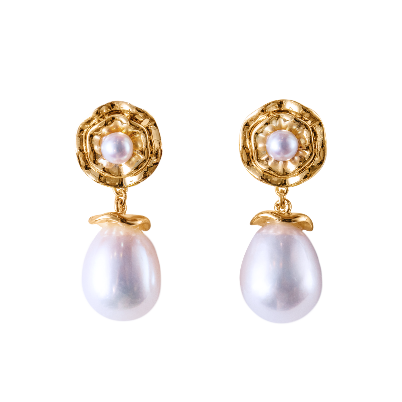 Vulcanus Prelude series Aurora pearl drop earrings