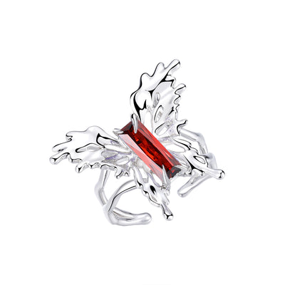 Hard Candy Butterfly Open Ring Pomegranate