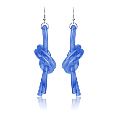 Social Talent Acrylic knot dangle drop earrings