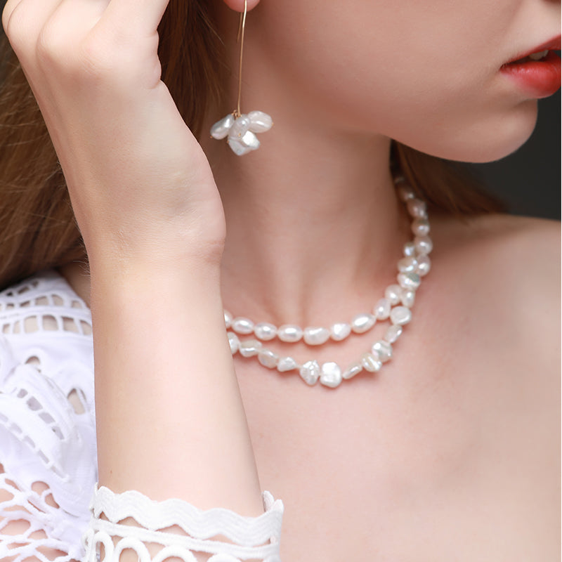 COCO KIM Baroque Series Double Layered Pearl Necklace