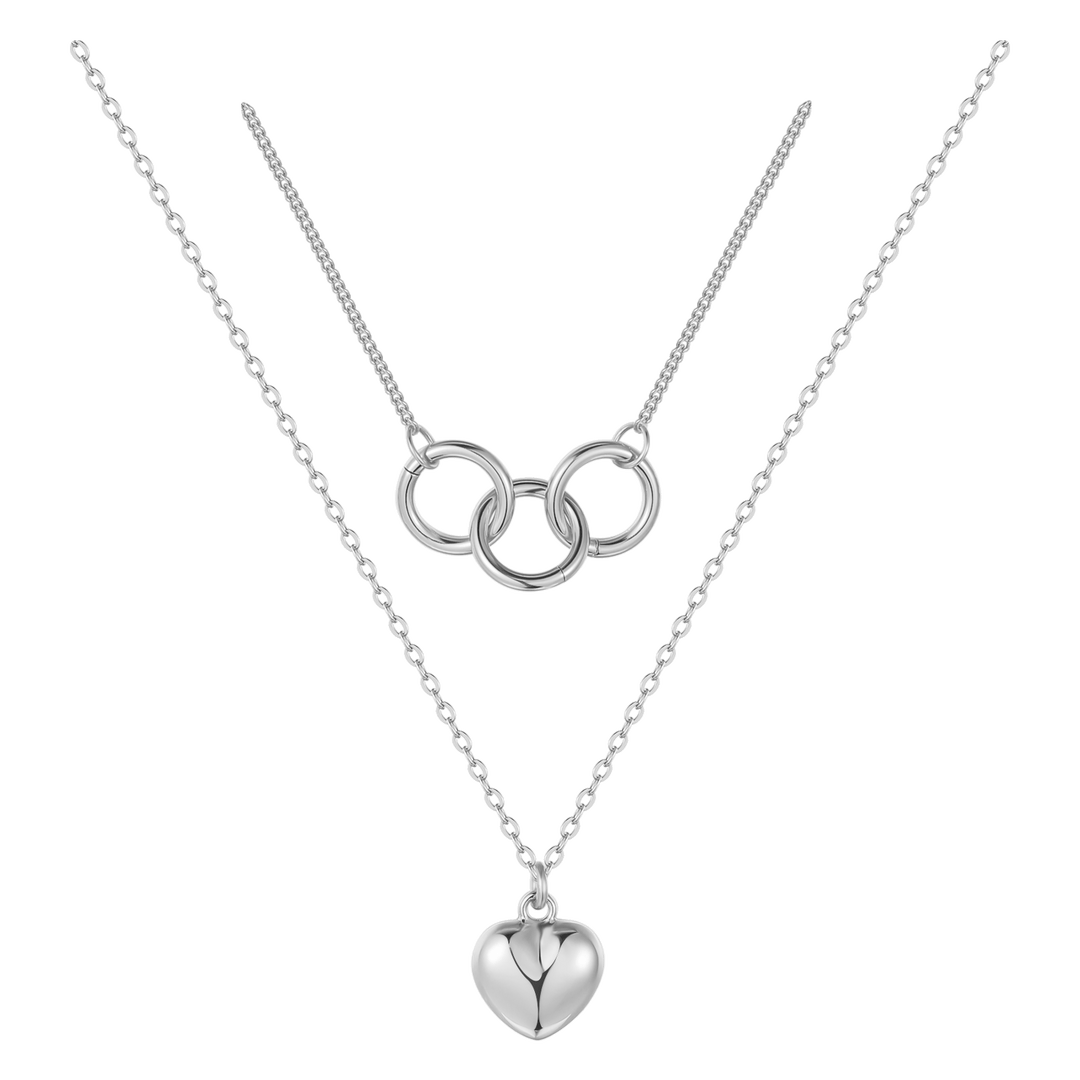 Archibald Double layered heart pendant necklace – MEEIS