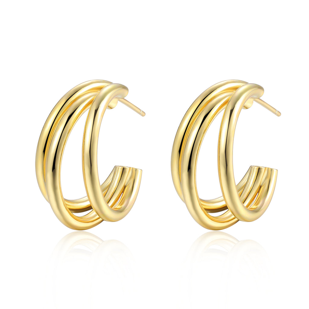 ピアス Gradient Triple Pipe Earrings #5123 Archibald Triple pipe hoop earrings – MEEIS