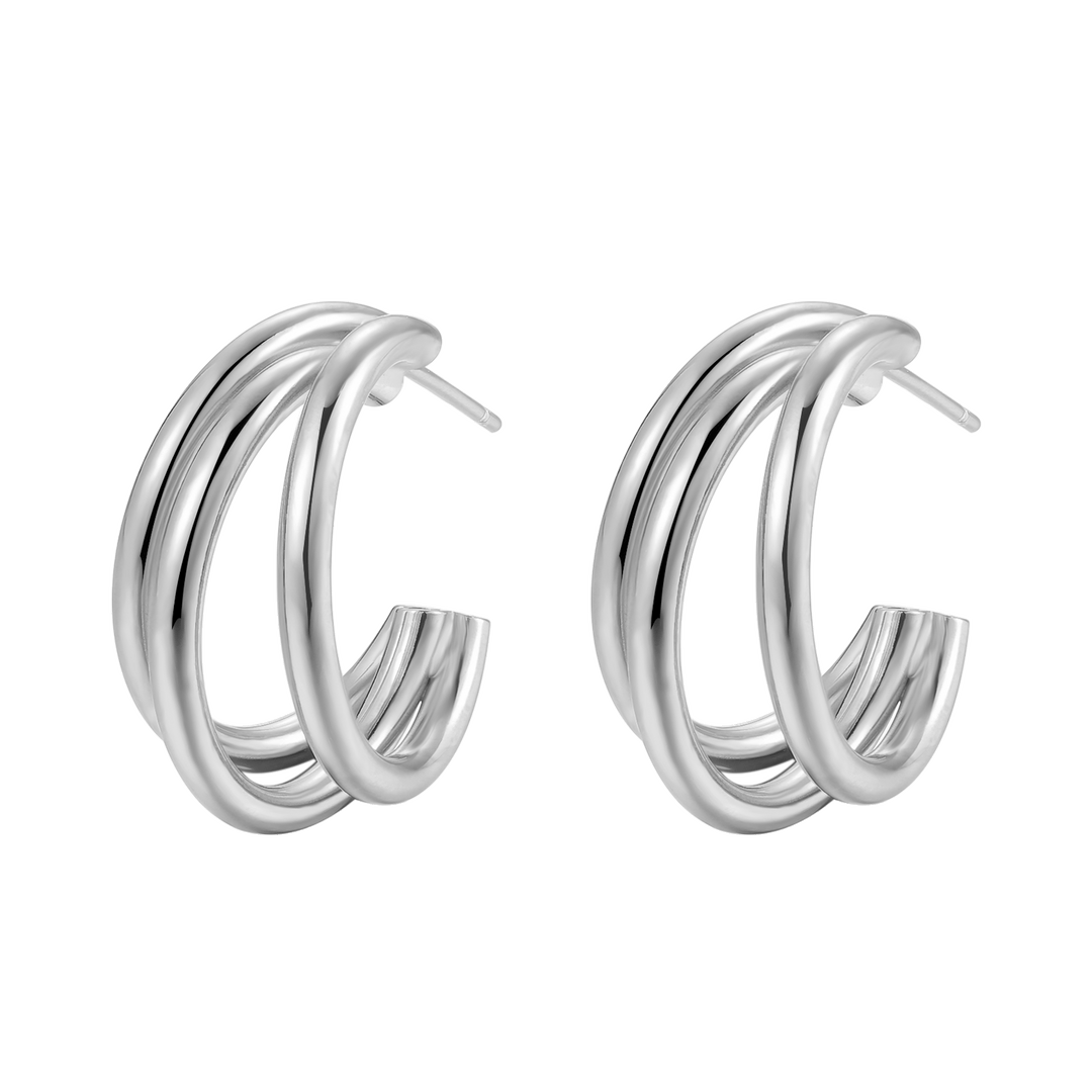 Archibald Triple pipe hoop earrings – MEEIS