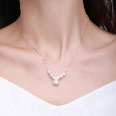 COCO Kim Embellished Series V shaped pendant necklace