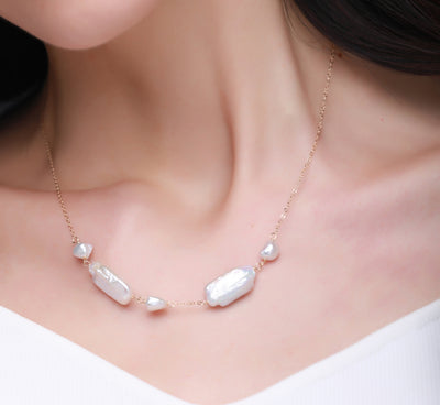 COCO KIM Baroque Series Pipa Multi-Pearl Necklace