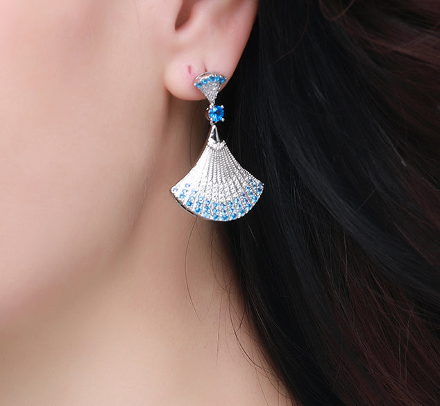 Every Look Fan shaped drop earrings