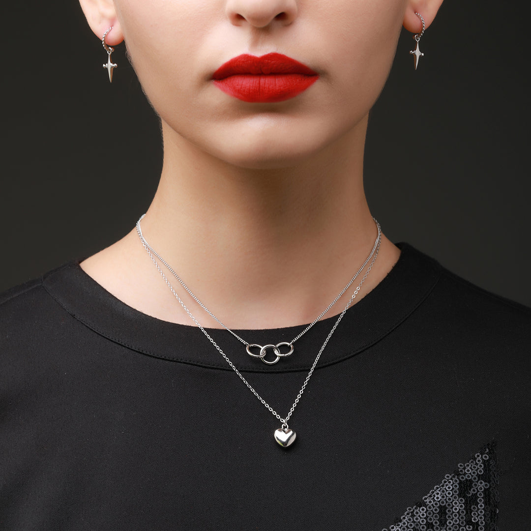 ◇Hei◇ alice heart pendant necklace [正規品/関税込] Adore Silver Heart Pendant Necklace – John Atencio
