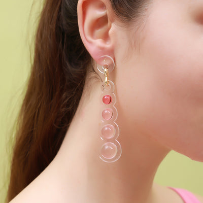 Social Talent Acrylic circle drop earrings