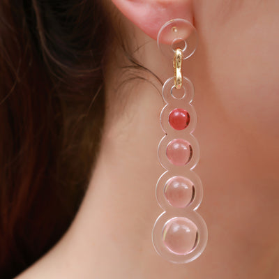 Social Talent Acrylic circle drop earrings