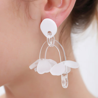 Social Talent Acrylic flower drop earrings