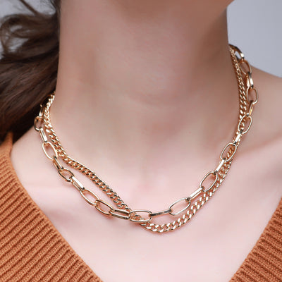Social Talent Very Rich Series Large Gold Chain Necklace