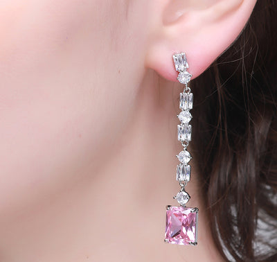 Every Look Four prongs Cubic Zirconium threader earrings