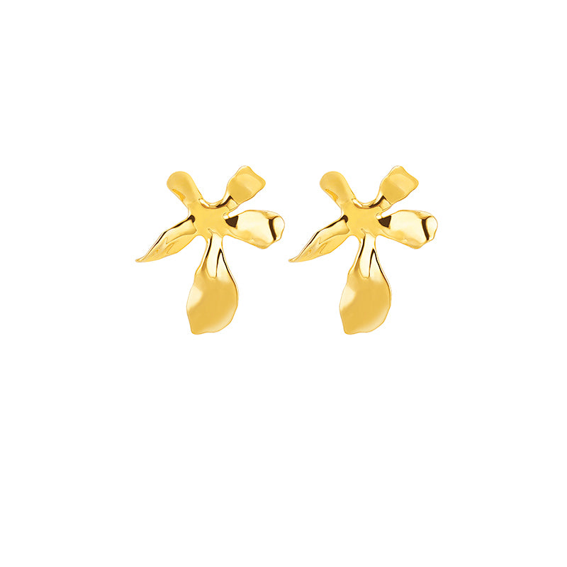 daartemis Iris flower Small dangle earrings