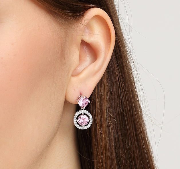 Every Look Pink purple drop earrings