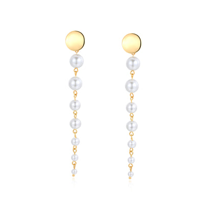 Social Talent Shell beads drop earrings