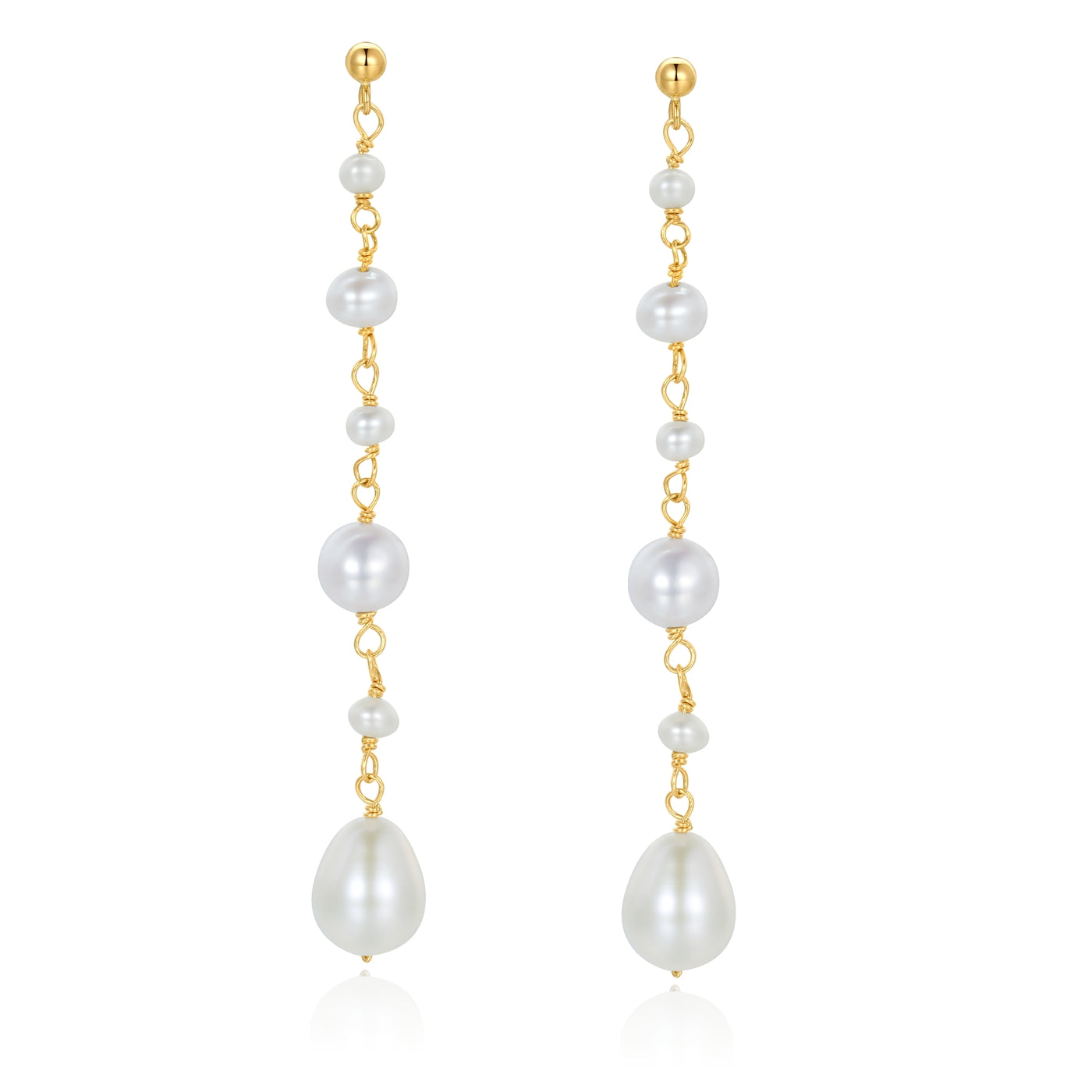 COCO Kim Flowing Pearl Series Pearls duster earrings